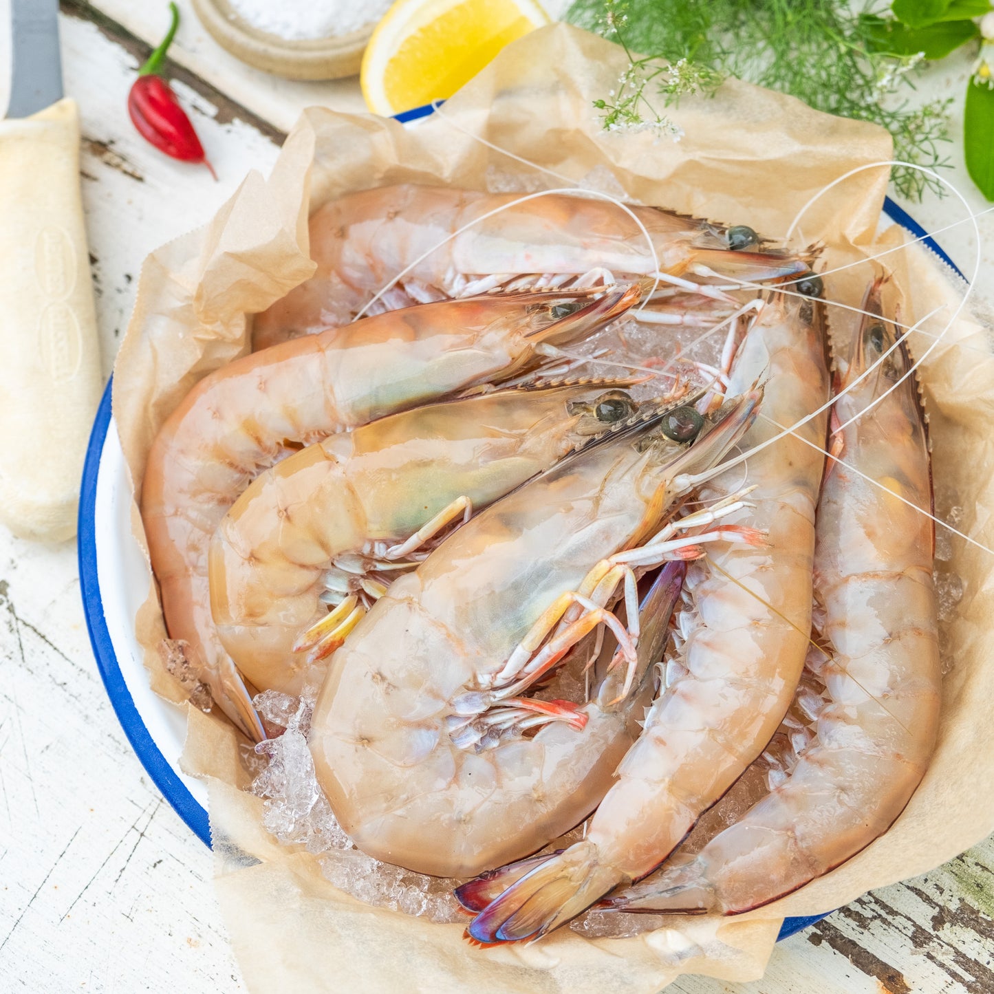 Extra Large Whole Green King Prawns